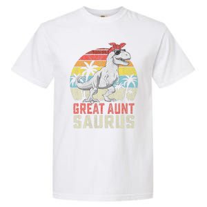 Great Auntsaurus T Rex Dinosaur Great Aunt Saurus Family Garment-Dyed Heavyweight T-Shirt