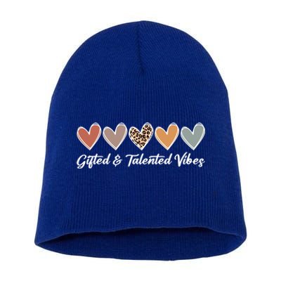 Gifted And Talented Vibes Teaching School Appreciation Gift Short Acrylic Beanie