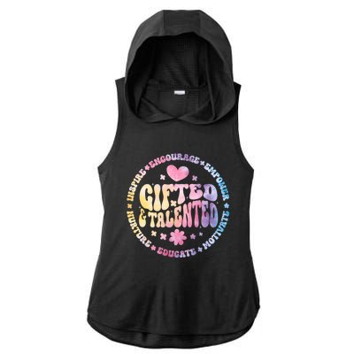 Gifted And Talented Teacher Appreciation Week Back To School Gift Ladies PosiCharge Tri-Blend Wicking Draft Hoodie Tank