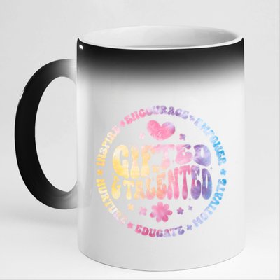 Gifted And Talented Teacher Appreciation Week Back To School Gift 11oz Black Color Changing Mug