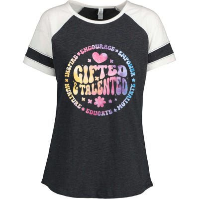 Gifted And Talented Teacher Appreciation Week Back To School Gift Enza Ladies Jersey Colorblock Tee