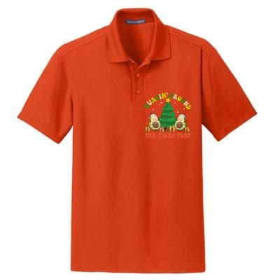 Guacin' Around The Xmas Tree Christmas Santa Avocado Vegan  Dry Zone Grid Polo