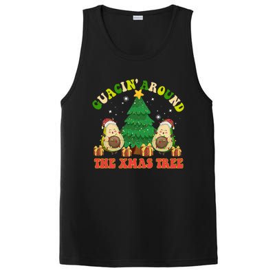 Guacin' Around The Xmas Tree Christmas Santa Avocado Vegan  PosiCharge Competitor Tank