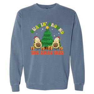 Guacin' Around The Xmas Tree Christmas Santa Avocado Vegan  Garment-Dyed Sweatshirt