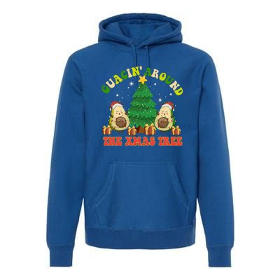 Guacin' Around The Xmas Tree Christmas Santa Avocado Vegan  Premium Hoodie