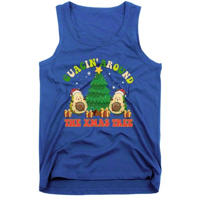 Guacin' Around The Xmas Tree Christmas Santa Avocado Vegan  Tank Top