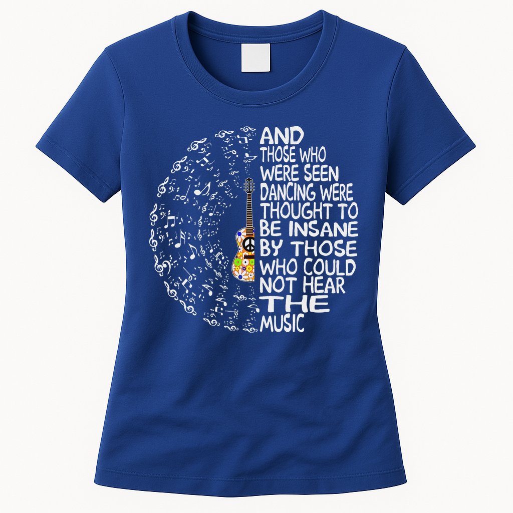 Guitar And Those Who Were Seen Dancing Peace Womens T-Shirt