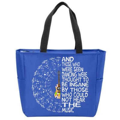Guitar And Those Who Were Seen Dancing Peace Zip Tote Bag