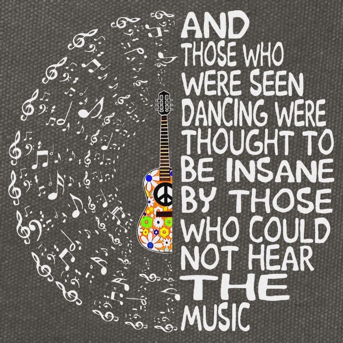 Guitar And Those Who Were Seen Dancing Peace Cotton Canvas Backpack