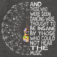 Guitar And Those Who Were Seen Dancing Peace Vector Backpack