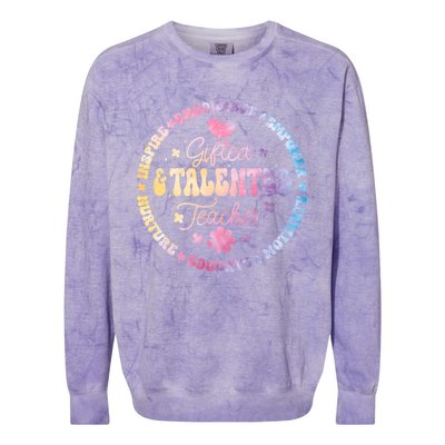 Gifted And Talented Teacher Appreciation Week Back To School Gift Colorblast Crewneck Sweatshirt