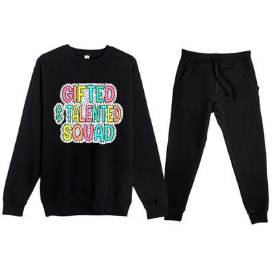 Gifted And Talented Squad Teaching School Appreciation Gift Premium Crewneck Sweatsuit Set