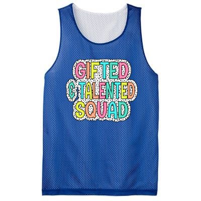 Gifted And Talented Squad Teaching School Appreciation Gift Mesh Reversible Basketball Jersey Tank