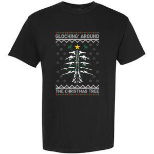 Glocking Around The Christmas Tree Ugly Christmas Sweater Garment-Dyed Heavyweight T-Shirt