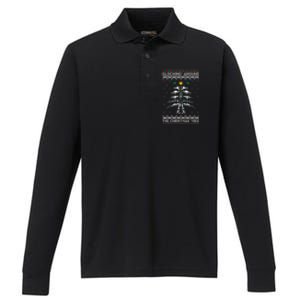 Glocking Around The Christmas Tree Ugly Christmas Sweater Performance Long Sleeve Polo