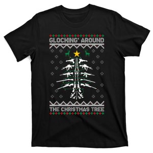 Glocking Around The Christmas Tree Ugly Christmas Sweater T-Shirt