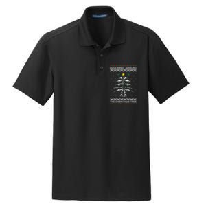 Glocking Around The Christmas Tree Ugly Christmas Sweater Dry Zone Grid Polo