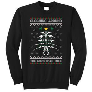 Glocking Around The Christmas Tree Ugly Christmas Sweater Tall Sweatshirt