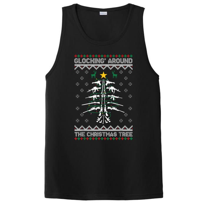 Glocking Around The Christmas Tree Ugly Christmas Sweater PosiCharge Competitor Tank