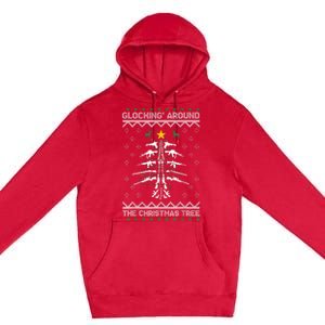 Glocking Around The Christmas Tree Ugly Christmas Sweater Premium Pullover Hoodie