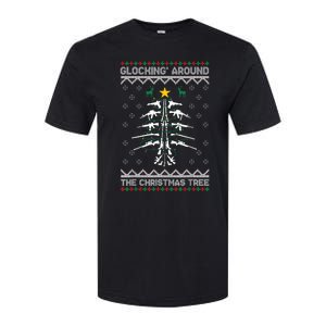 Glocking Around The Christmas Tree Ugly Christmas Sweater Softstyle CVC T-Shirt