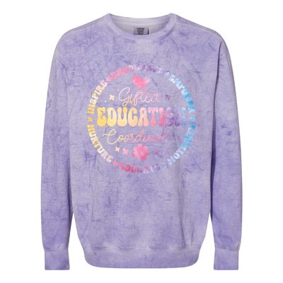 Gifted And Talented Education Coordinator Appreciation Week Cute Gift Colorblast Crewneck Sweatshirt