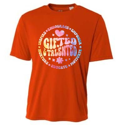 Gifted And Talented Teacher Appreciation Week Back To School Great Gift Cooling Performance Crew T-Shirt