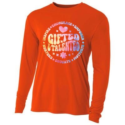 Gifted And Talented Teacher Appreciation Week Back To School Great Gift Cooling Performance Long Sleeve Crew