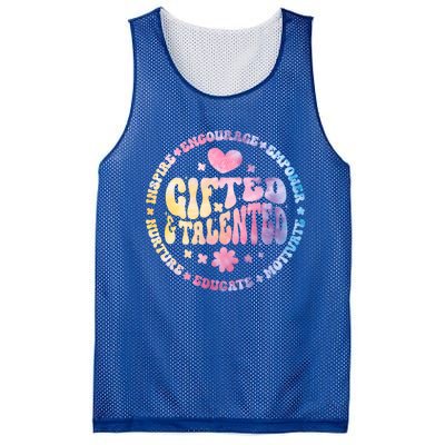 Gifted And Talented Teacher Appreciation Week Back To School Great Gift Mesh Reversible Basketball Jersey Tank