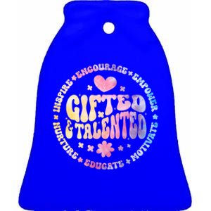 Gifted And Talented Teacher Appreciation Week Back To School Great Gift Ceramic Bell Ornament