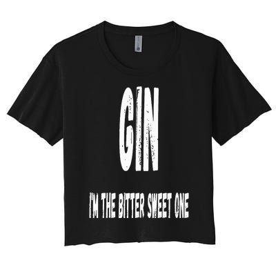 Gin and Tonic Couples Matching Halloween Costumes Women's Crop Top Tee