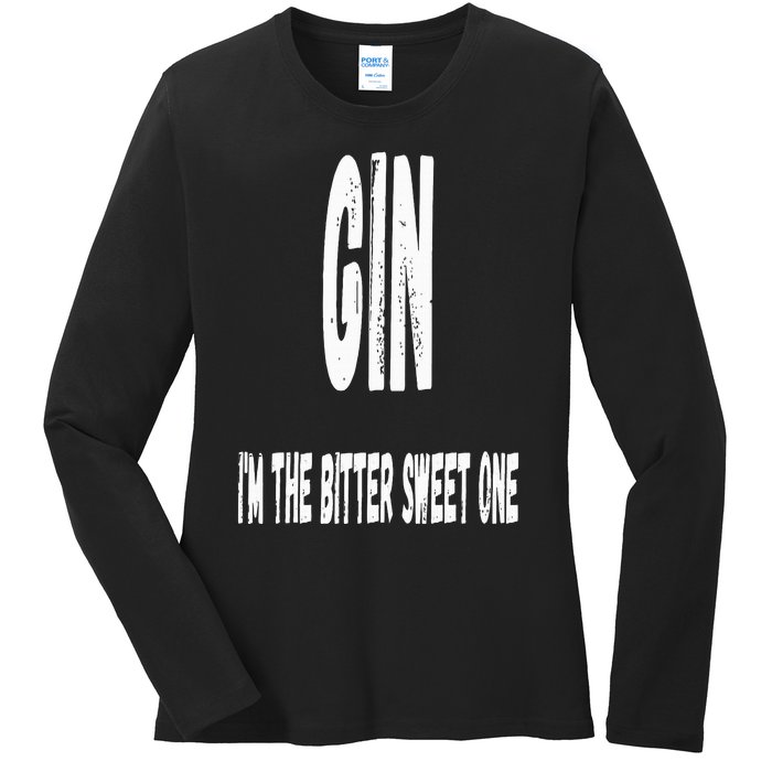 Gin and Tonic Couples Matching Halloween Costumes Ladies Long Sleeve Shirt