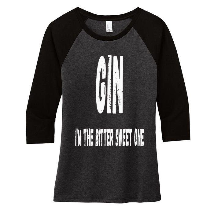 Gin and Tonic Couples Matching Halloween Costumes Women's Tri-Blend 3/4-Sleeve Raglan Shirt