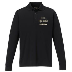 Genuine And Trusted Firefighter Funny Fire Humor Gift Performance Long Sleeve Polo