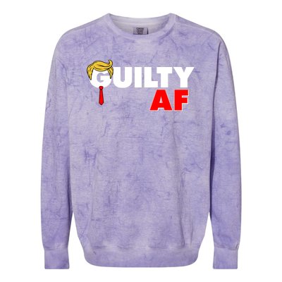 Guilty Af Trump Colorblast Crewneck Sweatshirt