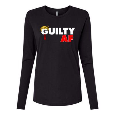 Guilty Af Trump Womens Cotton Relaxed Long Sleeve T-Shirt