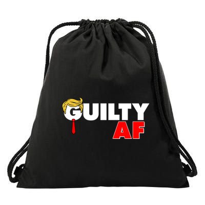 Guilty Af Trump Drawstring Bag