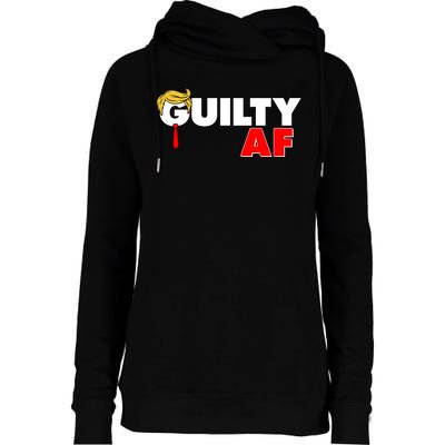 Guilty Af Trump Womens Funnel Neck Pullover Hood