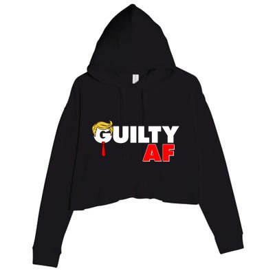 Guilty Af Trump Crop Fleece Hoodie