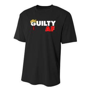 Guilty Af Trump Youth Performance Sprint T-Shirt