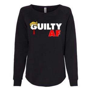 Guilty Af Trump Womens California Wash Sweatshirt