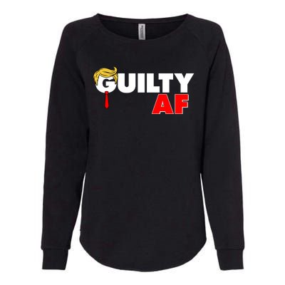 Guilty Af Trump Womens California Wash Sweatshirt