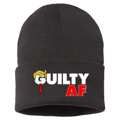 Guilty Af Trump Sustainable Knit Beanie