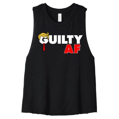 Guilty Af Trump Women's Racerback Cropped Tank