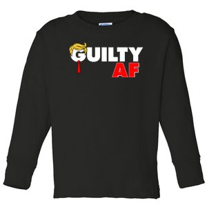 Guilty Af Trump Toddler Long Sleeve Shirt