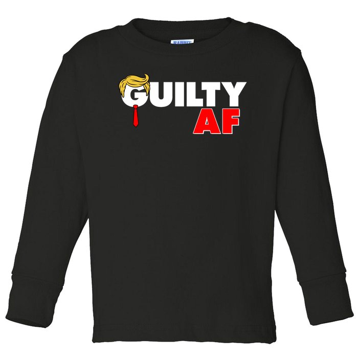 Guilty Af Trump Toddler Long Sleeve Shirt