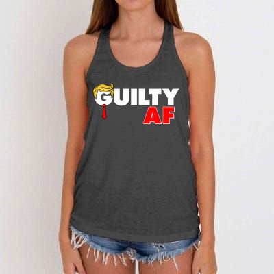 Guilty Af Trump Women's Knotted Racerback Tank