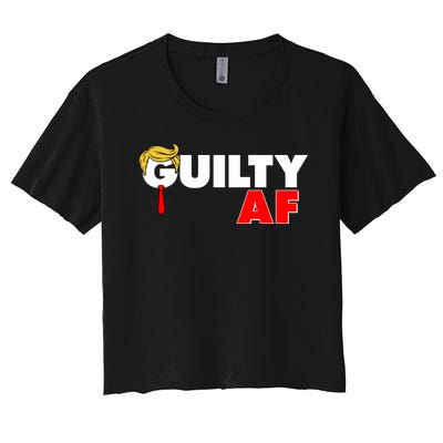 Guilty Af Trump Women's Crop Top Tee