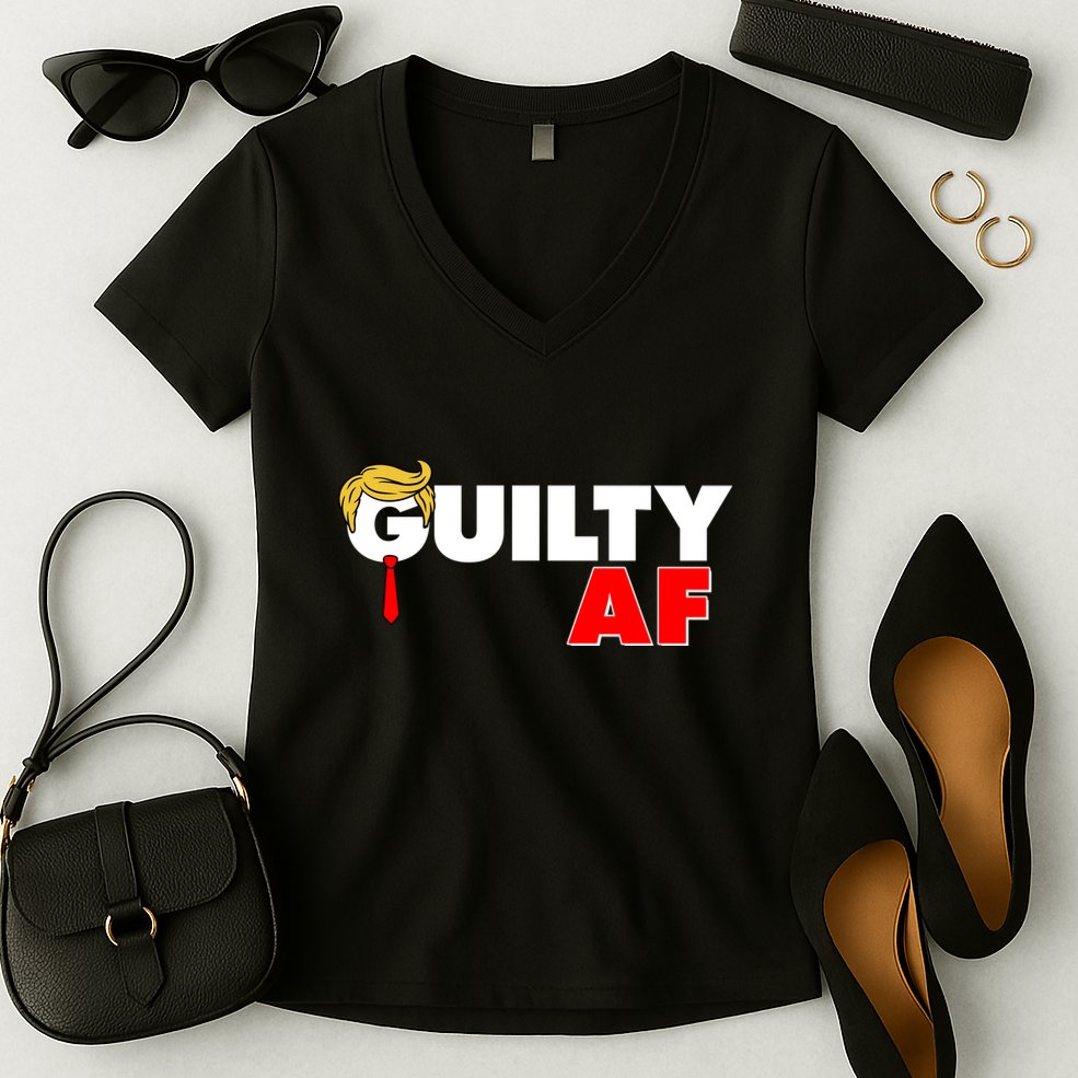 Guilty Af Trump Women's V-Neck T-Shirt