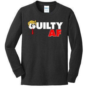 Guilty Af Trump Kids Long Sleeve Shirt